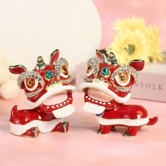 Chinese Lion-shaped Jewelry Storage Box